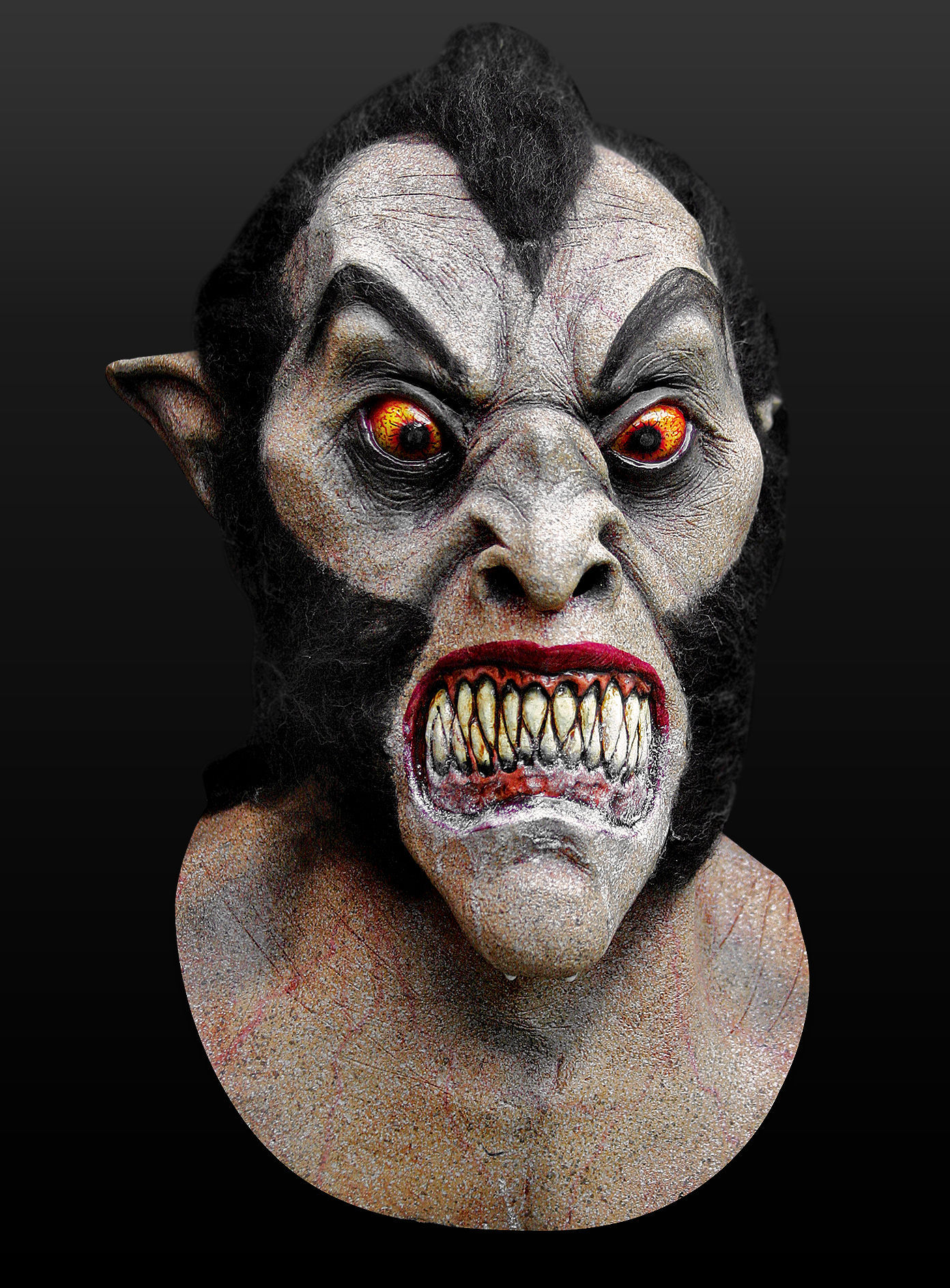 Zombie-Samurai Maske aus Latex