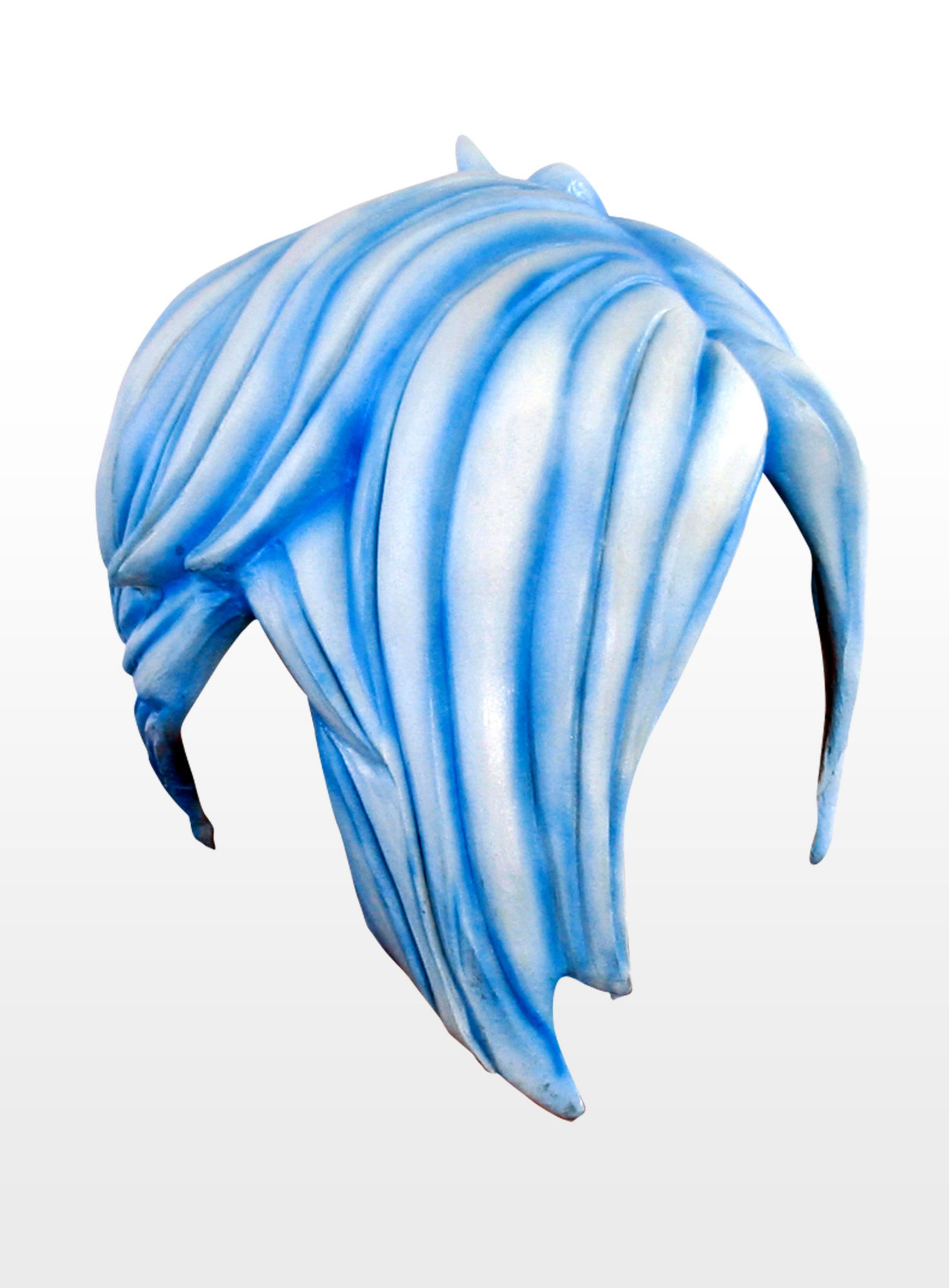Emo blau Latexperücke