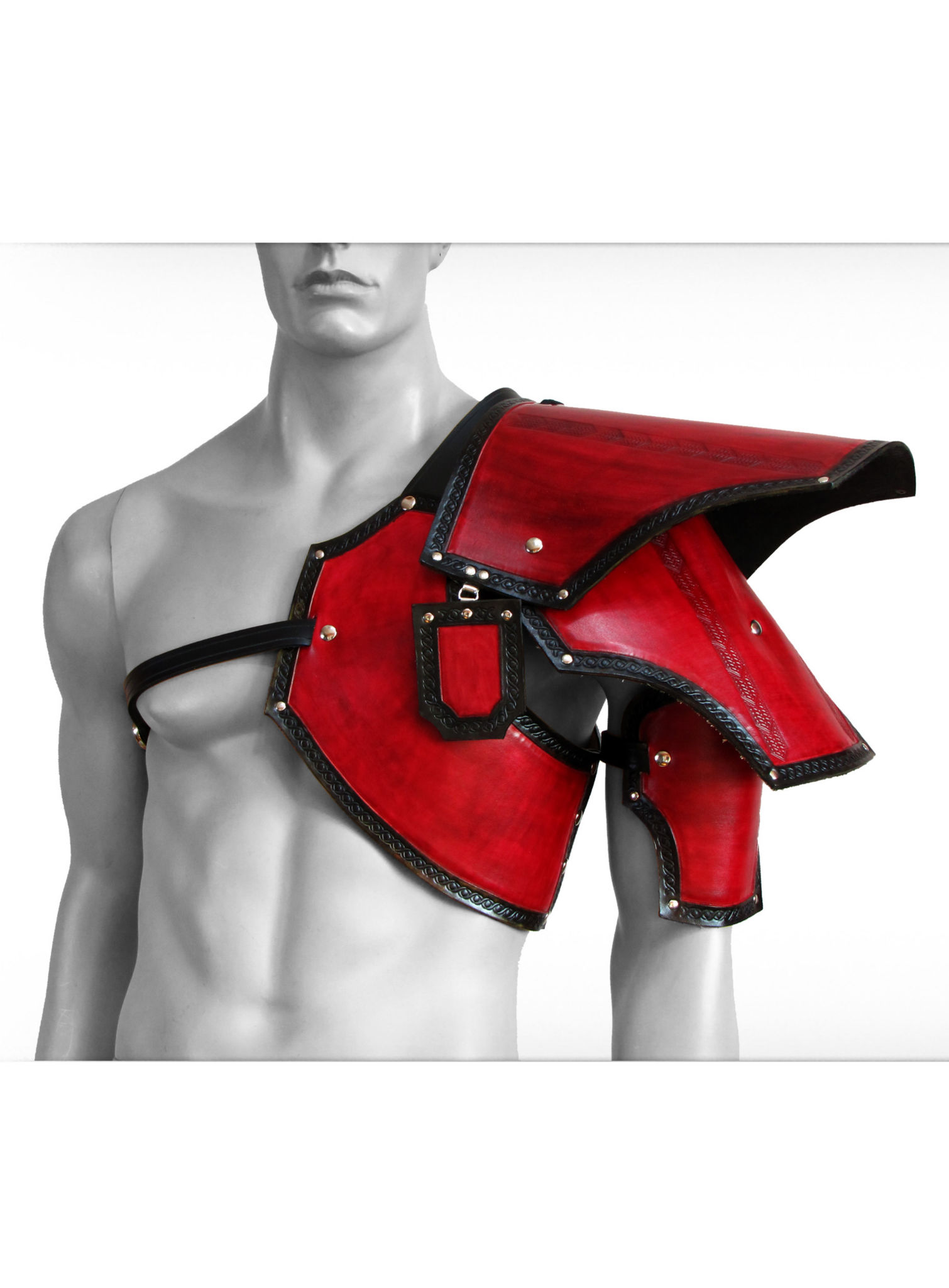 Zwergen Schulterpanzer rot 