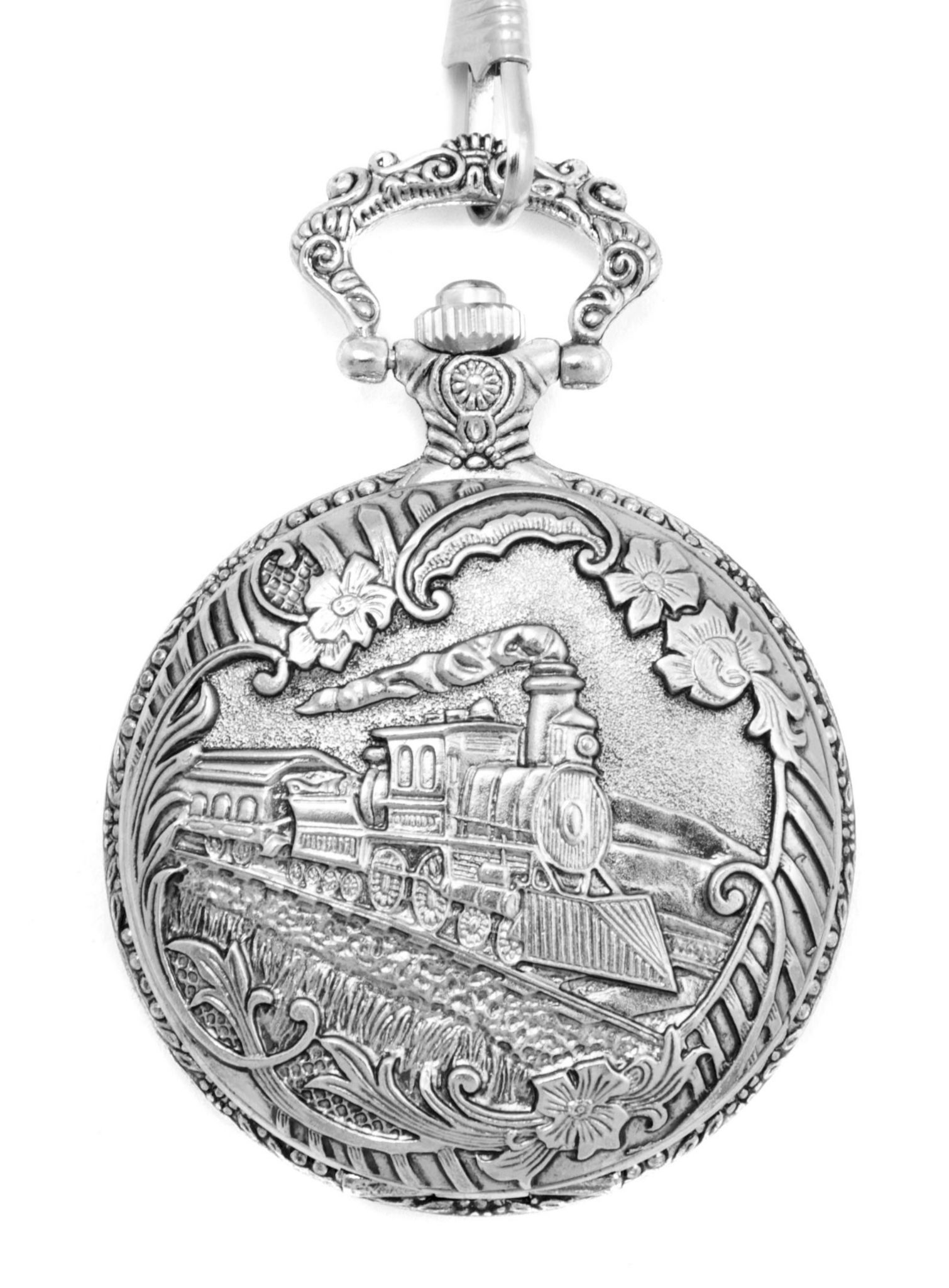 Eisenbahner Taschenuhr silber 
