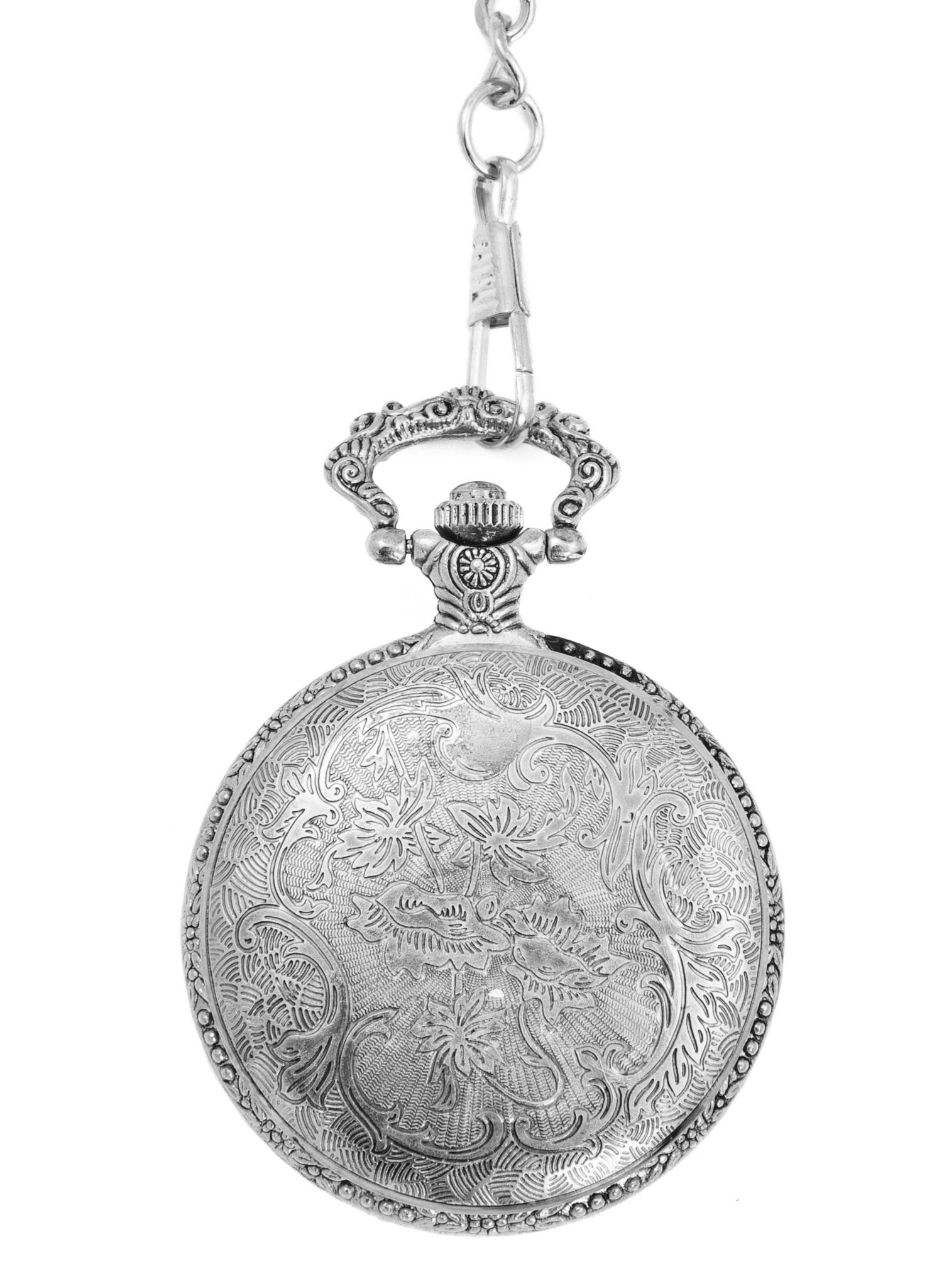 Dampfpumpe Taschenuhr silber 