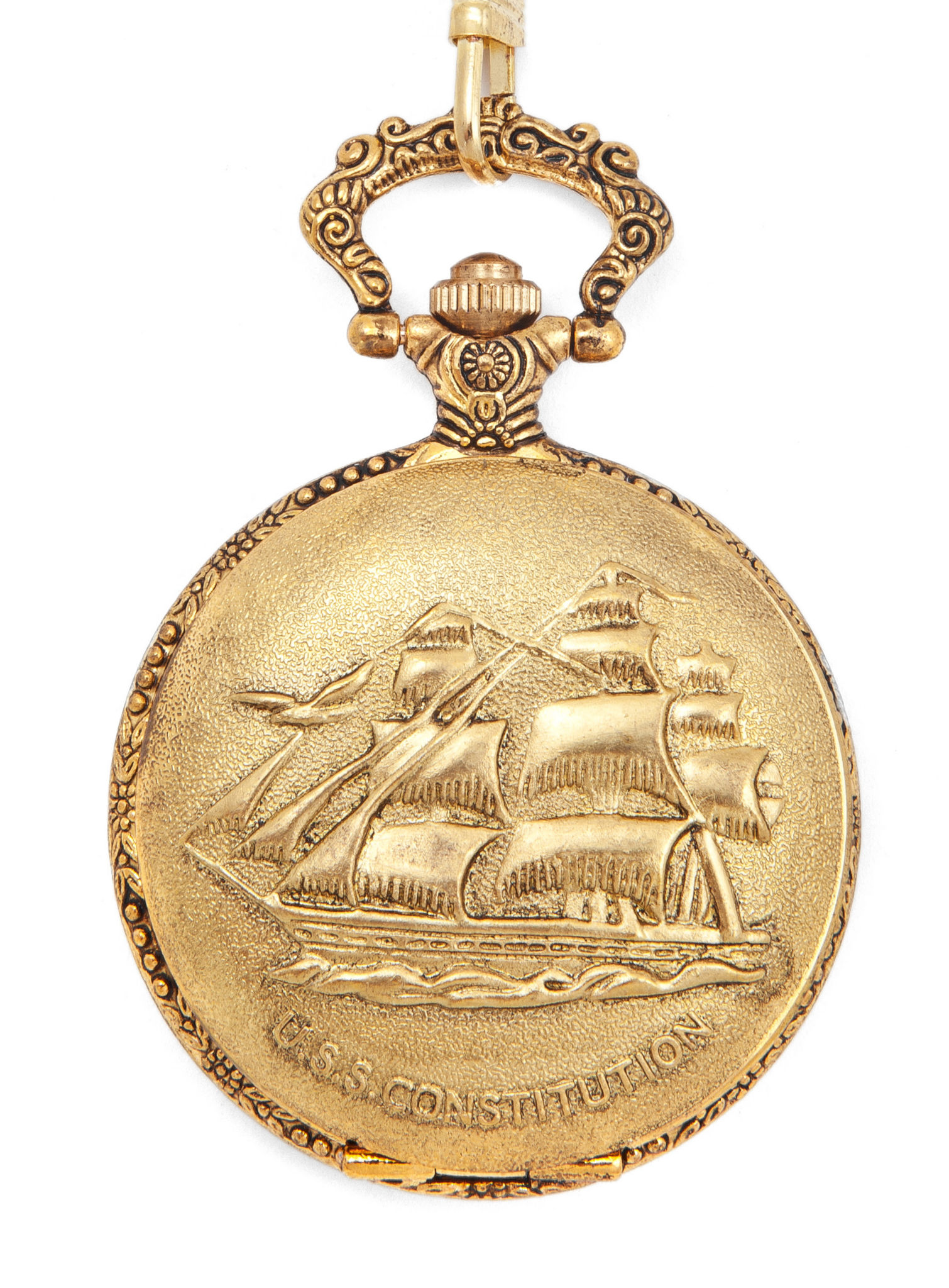 Marine Taschenuhr gold 