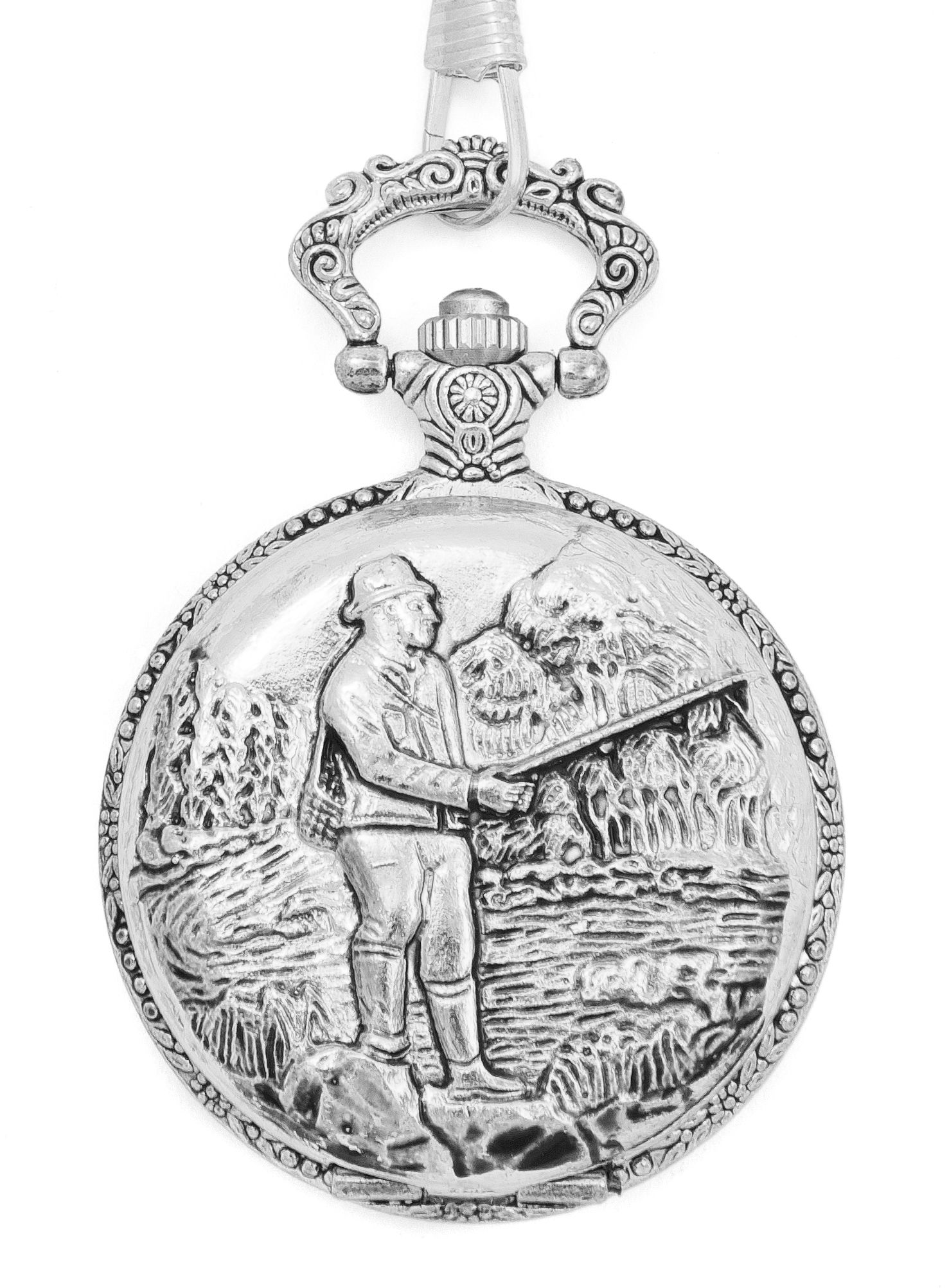 Angler Taschenuhr gold 